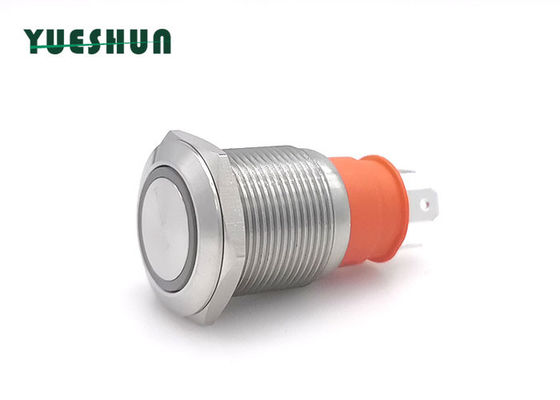 IP65 16mm Waterproof Normally Closed Momentary Switch Silver Alloy